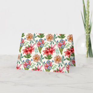 Blumenmuster Karte