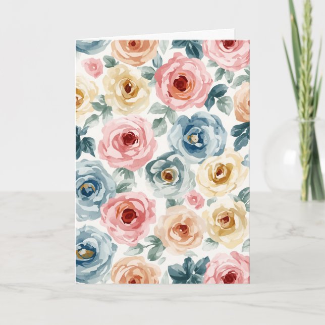 Blumenmuster Karte (Vorderseite)