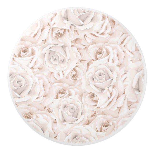 Blumenmuster Keramikknauf (Vorderseite)