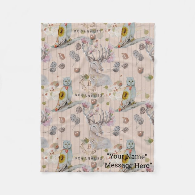 Blumenmuster-Kinderzimmer-Babydecke Fleecedecke (Vorderseite)