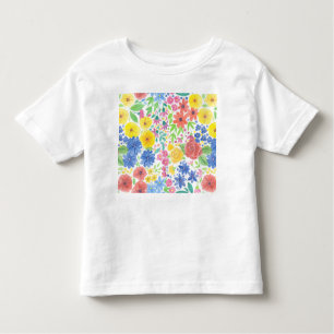 Blumenmuster Kleinkind T-shirt