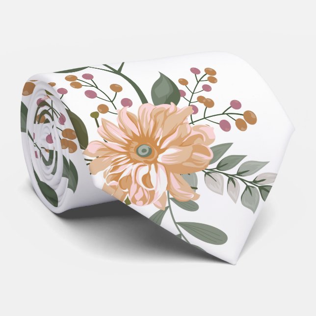 Blumenmuster Krawatte (Gerollt)