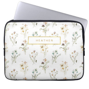 Blumenmuster Laptopschutzhülle