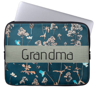 Blumenmuster Laptopschutzhülle