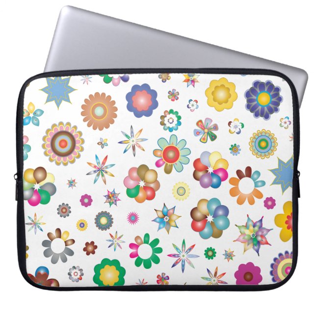 Blumenmuster Laptopschutzhülle (Vorderseite)