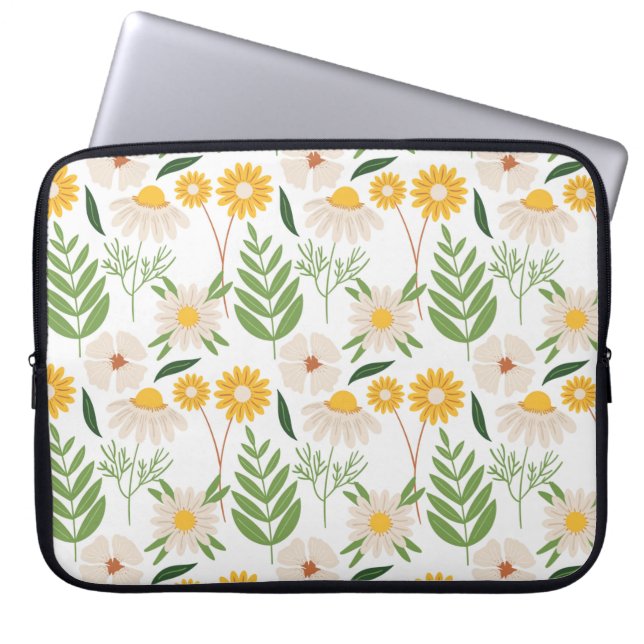 Blumenmuster Laptopschutzhülle (Vorderseite)