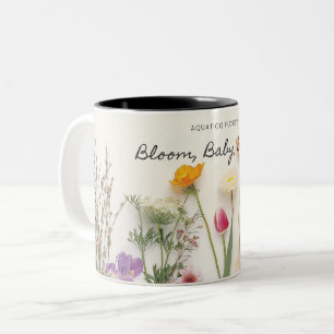 Blumenmuster Lebhafter Kaffee Zweifarbige Tasse