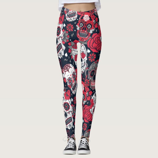 Blumenmuster Leggings (Vorderseite)