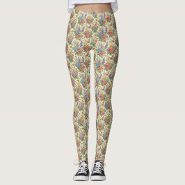 Blumenmuster Leggings