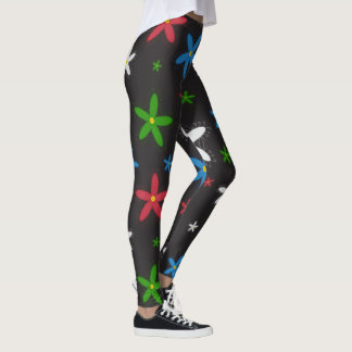 Blumenmuster Leggings