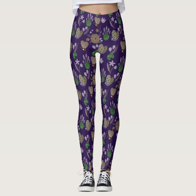 Blumenmuster Leggings (Vorderseite)