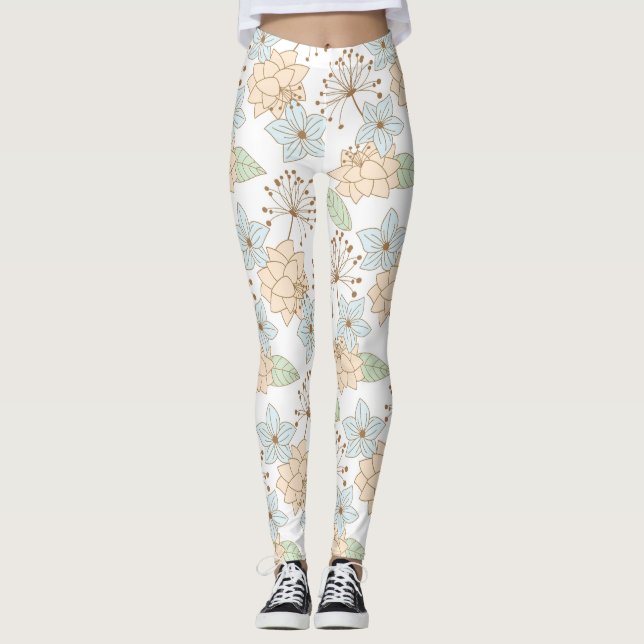 Blumenmuster Leggings (Vorderseite)