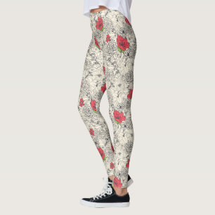 Blumenmuster Leggings