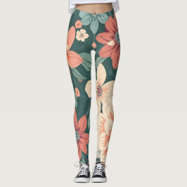 Blumenmuster-Leggings Leggings
