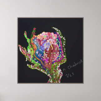 Blumenmuster Leinwanddruck