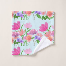 Blumenmuster-Lichtschalter Badhandtuch Set