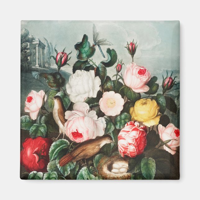 Blumenmuster Magnet (Vorne)