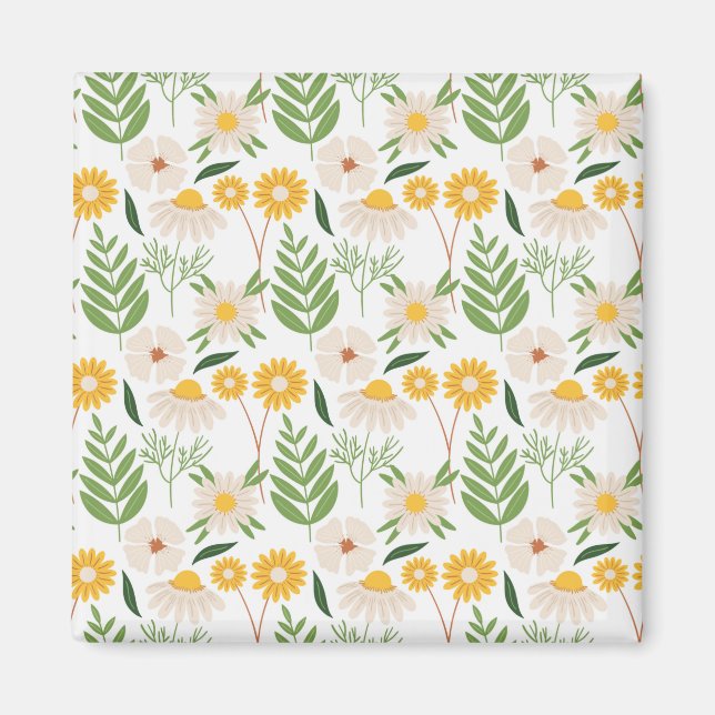 Blumenmuster Magnet (Vorne)