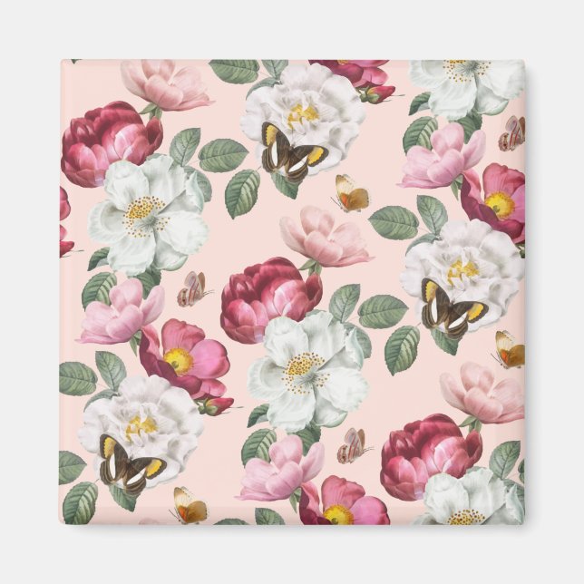 Blumenmuster Magnet (Vorne)