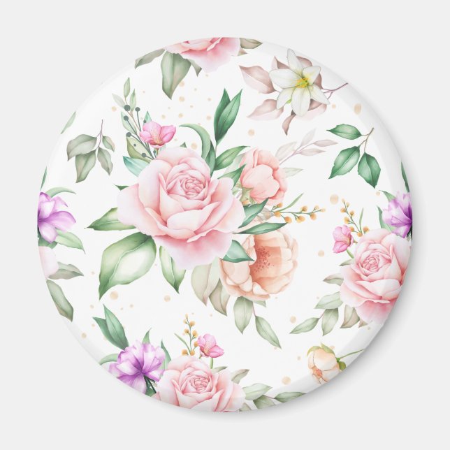 Blumenmuster Magnet (Vorne)