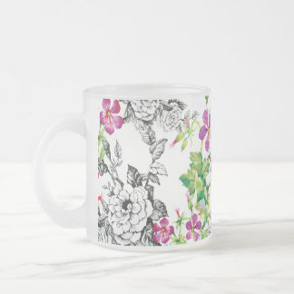Blumenmuster Mattglastasse
