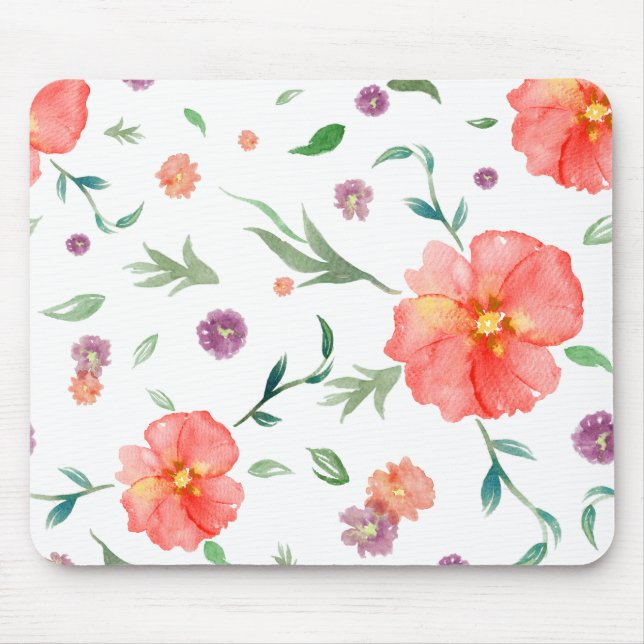 Blumenmuster-Maus-Pad - Kunstgeschenk für sie Mousepad (Vorne)