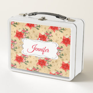 Blumenmuster Metall Brotdose