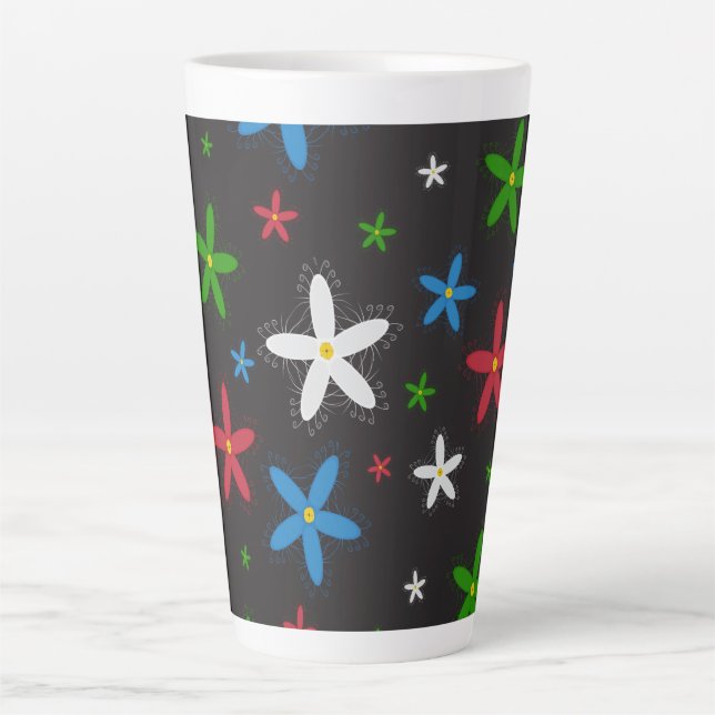 Blumenmuster Milchtasse (Vorderseite)