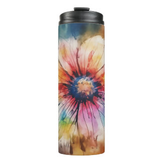 Blumenmuster mit einem Hauch von Romantik Thermosbecher