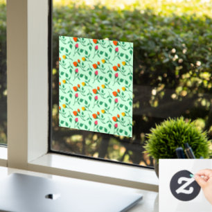 Blumenmuster mit farbigen Blume der Rose Fensteraufkleber