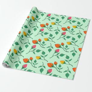 Blumenmuster mit farbigen Blume der Rose Geschenkpapier