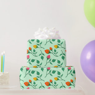 Blumenmuster mit farbigen Blume der Rose Geschenkpapier