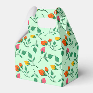 Blumenmuster mit farbigen Blume der Rose Geschenkschachtel