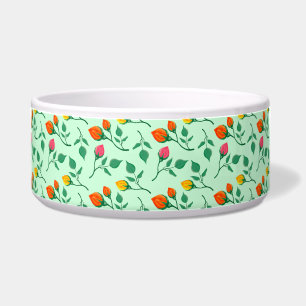 Blumenmuster mit farbigen Blume der Rose Napf