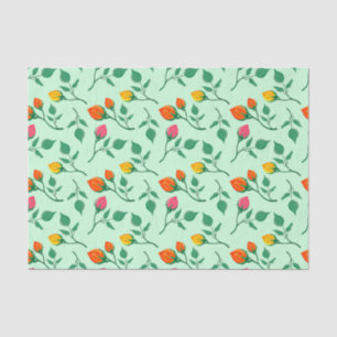 Blumenmuster mit farbigen Blume der Rose Seidenpapier
