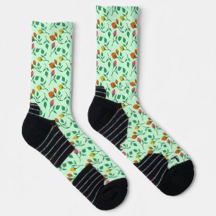 Blumenmuster mit farbigen Blume der Rose Socken