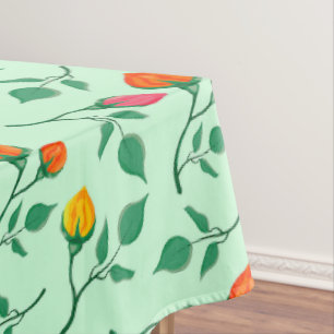 Blumenmuster mit farbigen Blume der Rose Tischdecke