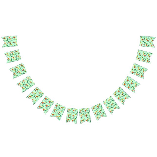 Blumenmuster mit farbigen Blume der Rose Wimpelkette (Alle)