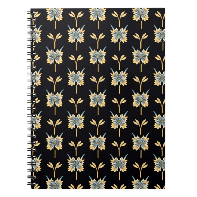 Blumenmuster mit gelben Blumen Notizblock (Vorderseite)
