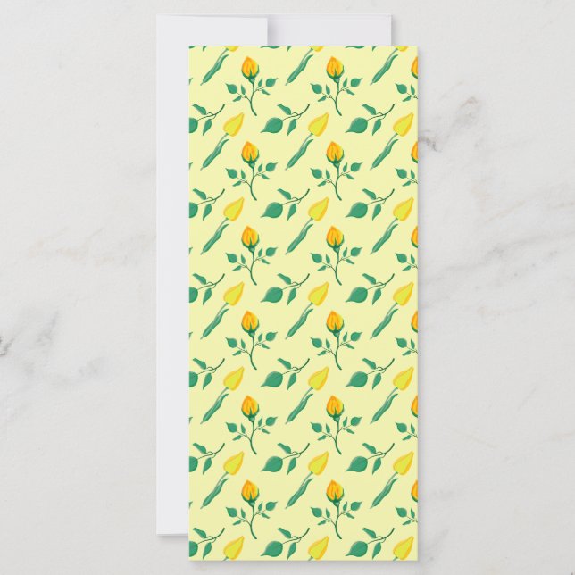 Blumenmuster mit gelben Rosen-und Tulpenfarben-Blu (Vorderseite)