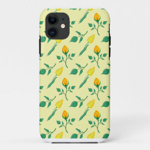 Blumenmuster mit gelben Rosen-und Tulpenfarben-Blu Case-Mate iPhone Hülle