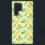 Blumenmuster mit gelben Rosen-und Tulpenfarben-Blu Samsung Galaxy Hülle<br><div class="desc">Elegantes nahtloses Muster mit Blumenmotiv aus gelben Rosen- und Tulpenmotiven</div>