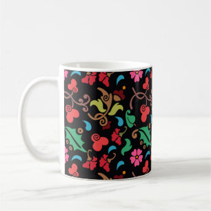 Blumenmuster mit glattem Hintergrund-45673 Kaffeetasse
