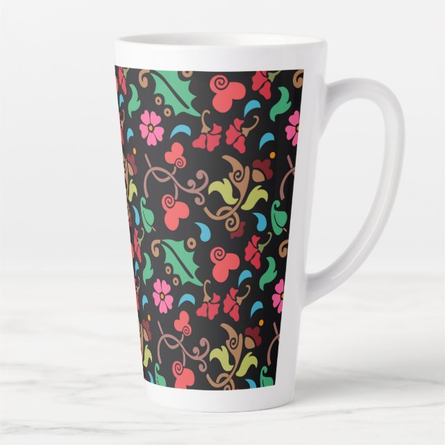Blumenmuster mit glattem Hintergrund-45673 Milchtasse (Rechts)