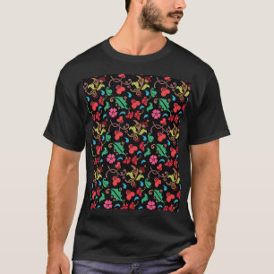 Blumenmuster mit glattem Hintergrund-45673 T-Shirt