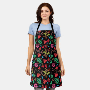 Blumenmuster mit glatter Farbfläche-45673 Schürze