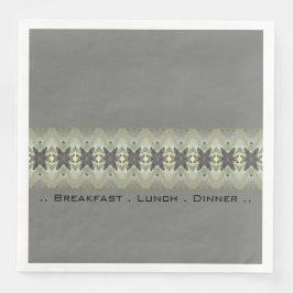 Blumenmuster mit Grau Serviette