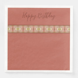 Blumenmuster mit Pinseln Serviette