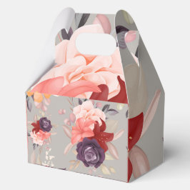Blumenmuster mit rosa roten und violetten Rosen Geschenkschachtel