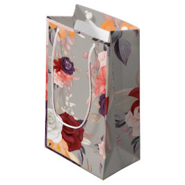 Blumenmuster mit rosa roten und violetten Rosen Kleine Geschenktüte
